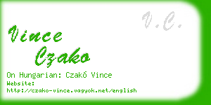 vince czako business card